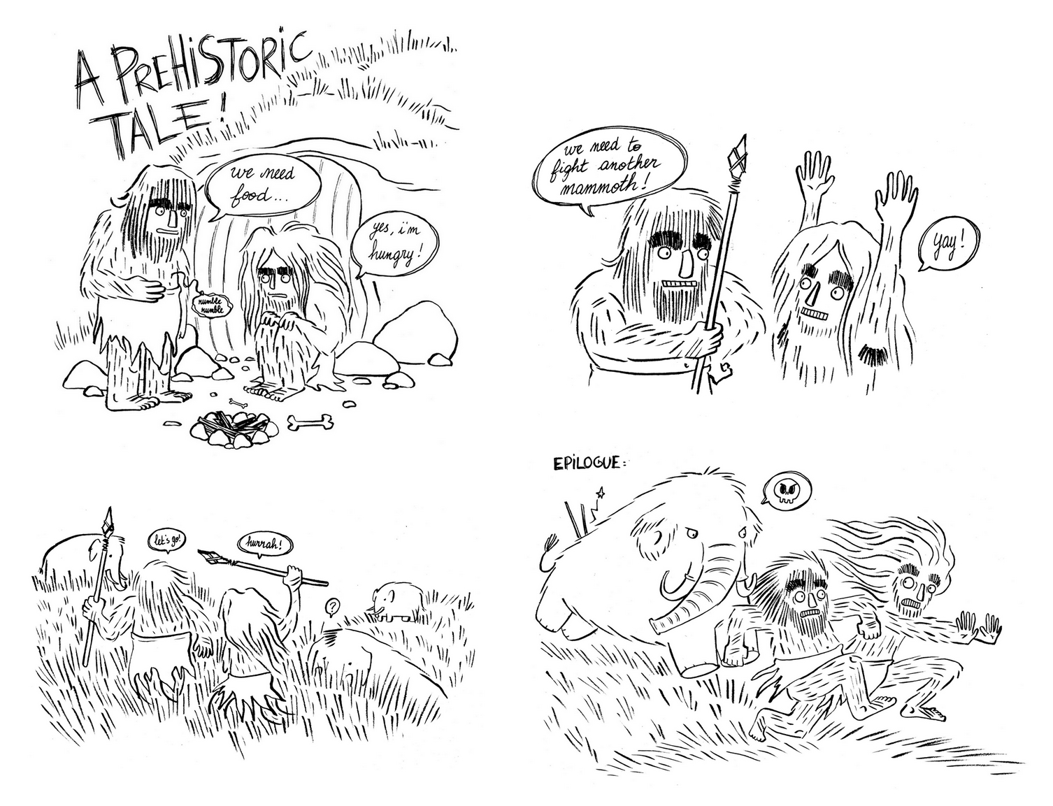 A prehistoric tale - Histoire a colorier pour eleves de primaire.jpg